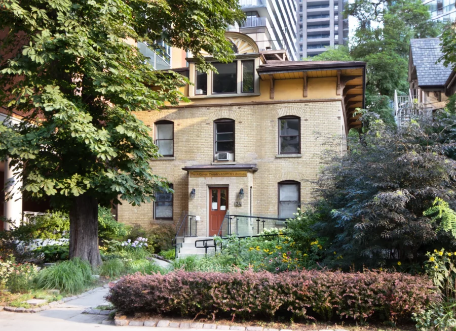 ArQuives building with landscaping in front
