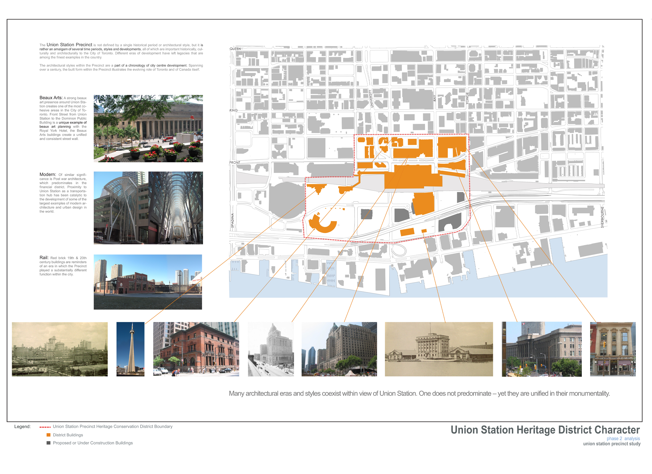 Map of Toronto's waterfront with buildings called out.