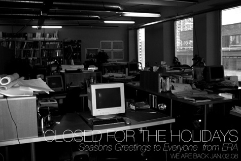 Closed for the Holidays