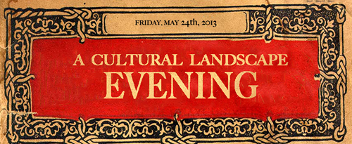 Dinner w/ Charles Birnbaum: Fri. May 24