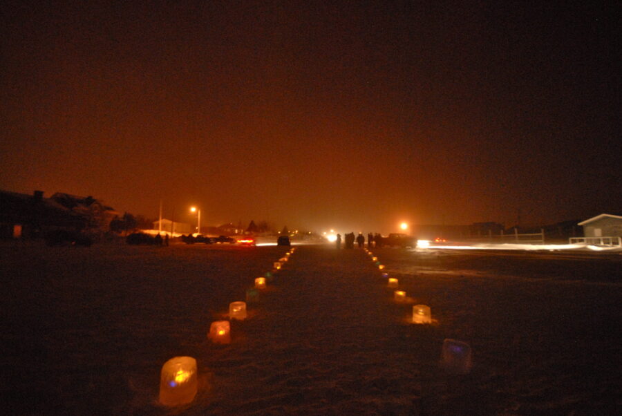 Light show on air field: Botwood, Nfld.