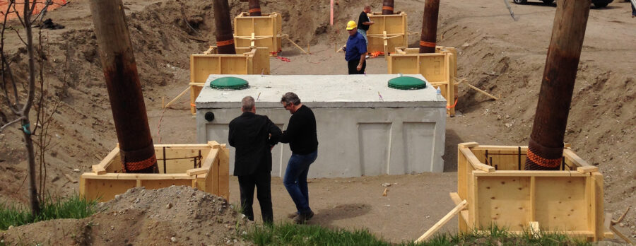 Green-roof pavilion: Construction underway