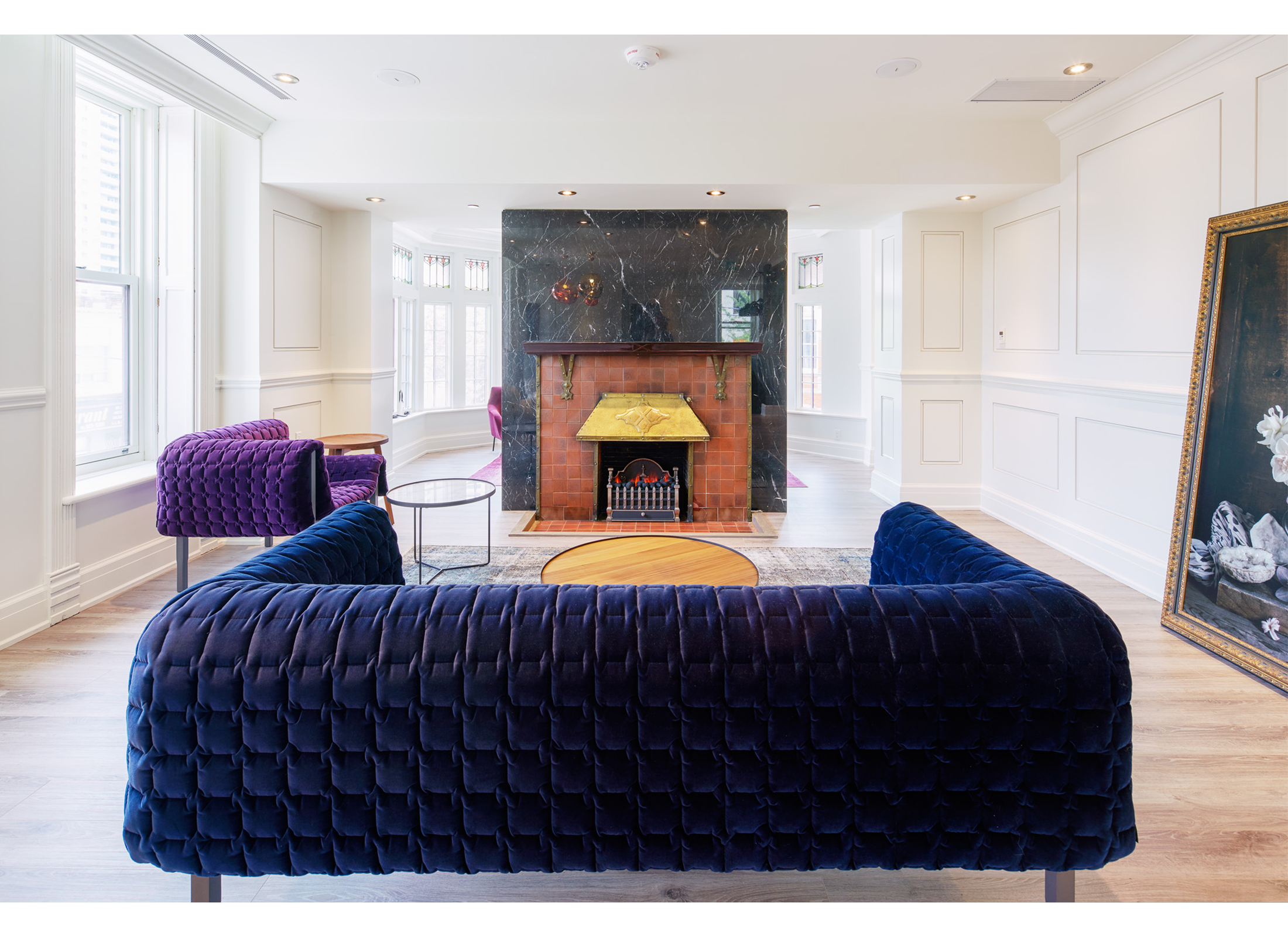 Interior of Maison Selby living room common areas.