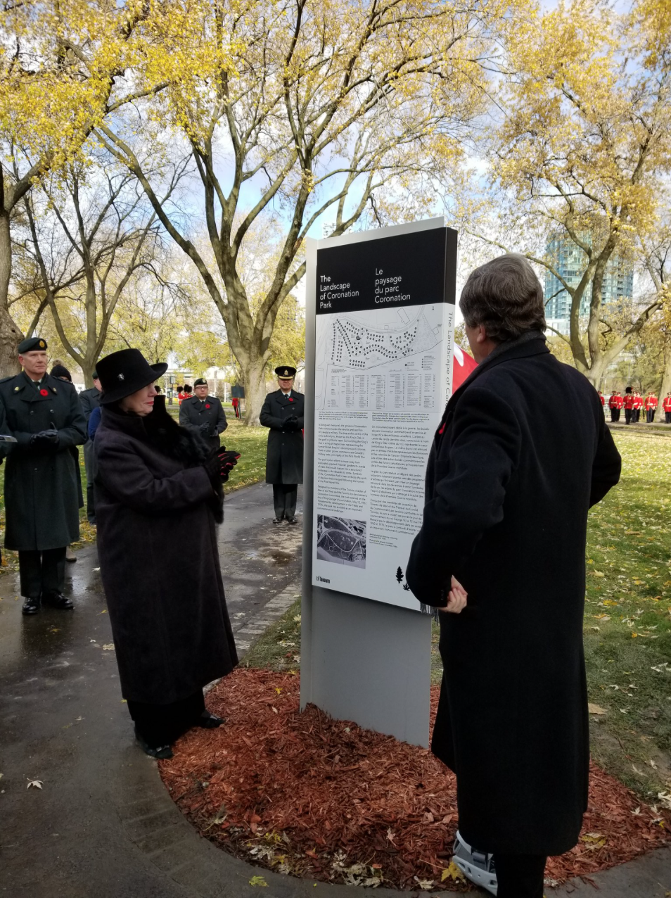 The memorial at Coronation Park.