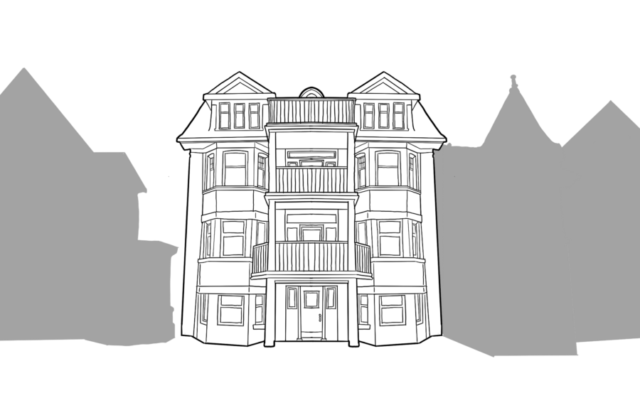 Typical Toronto typology, multi-unit walk-up building, 4-storeys