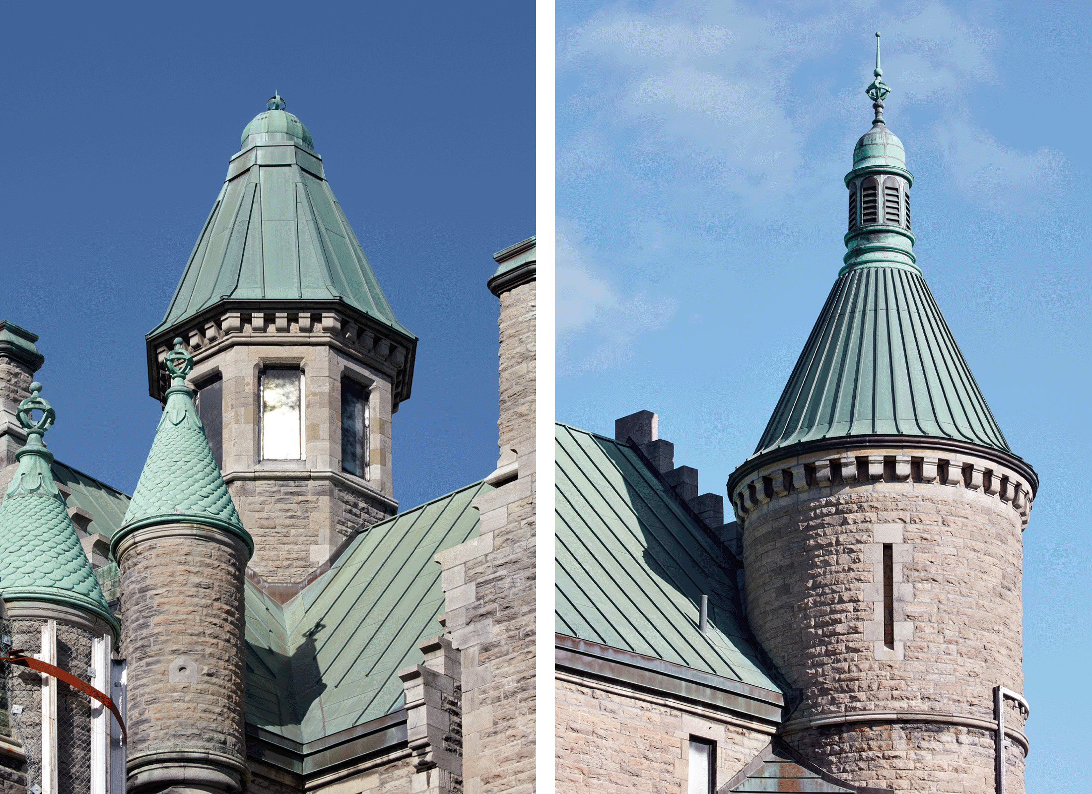 Copper roof of The McGill New Vic building.
