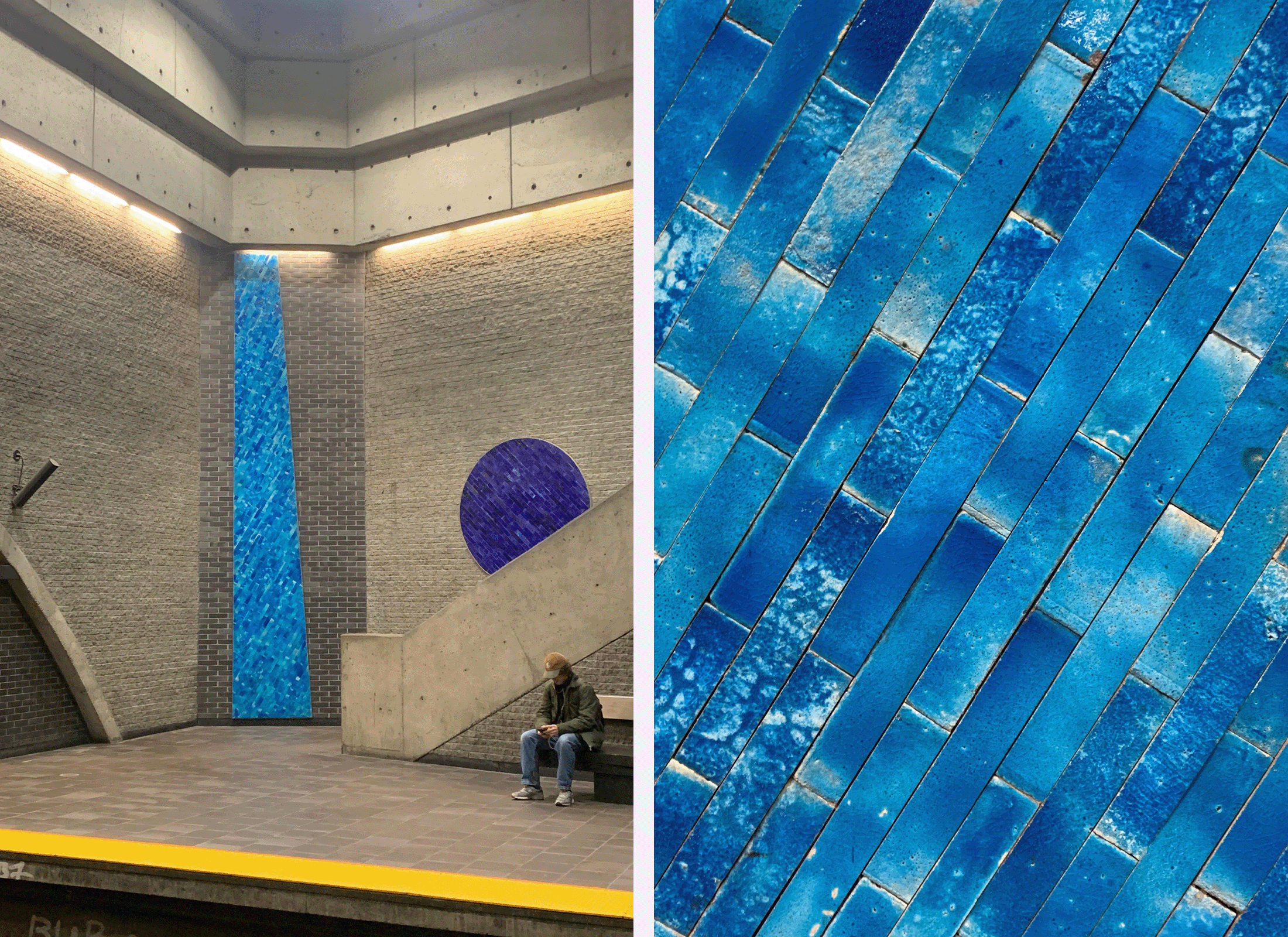 Architectural ceramic finishes of the Montreal metro