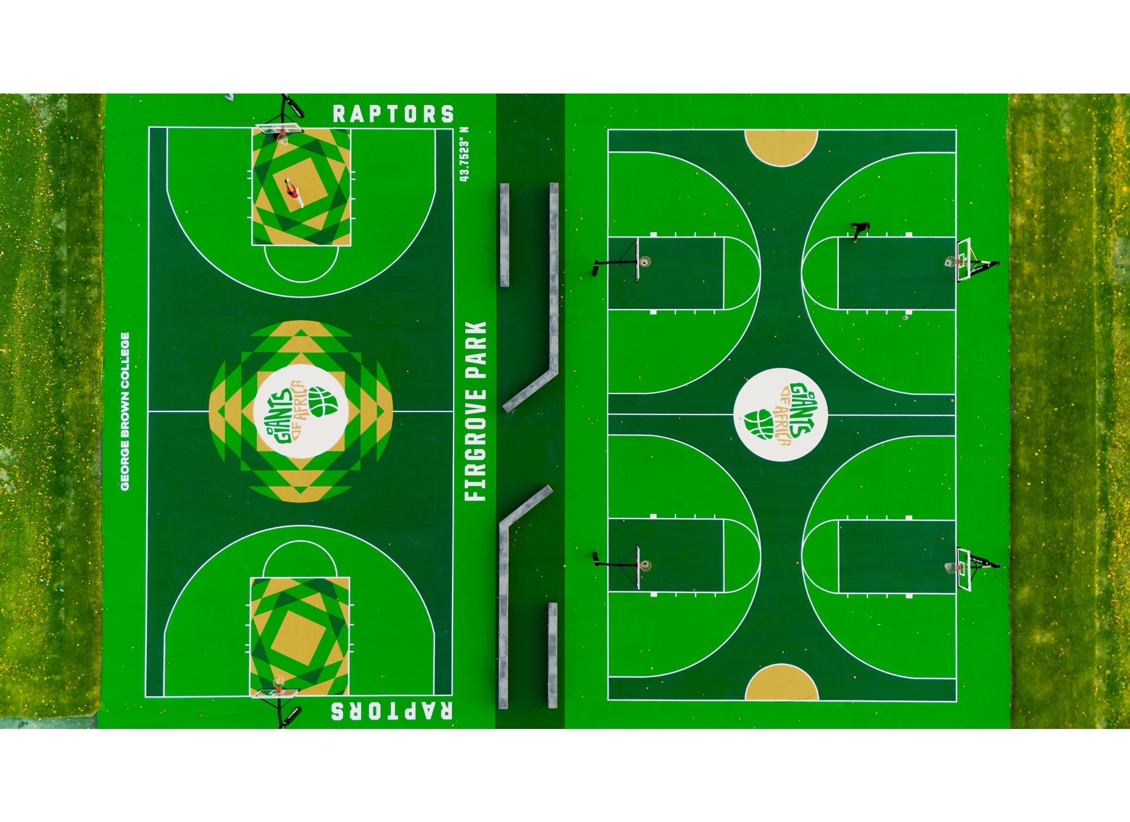 Aerial view of the Firgrove Basketball Courts.