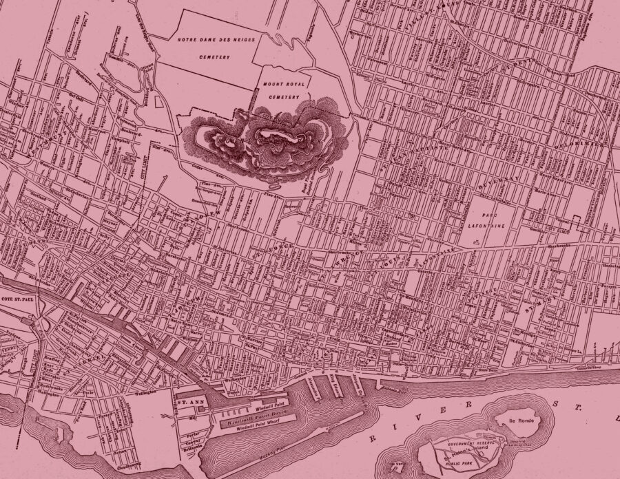 Historical map of Montreal