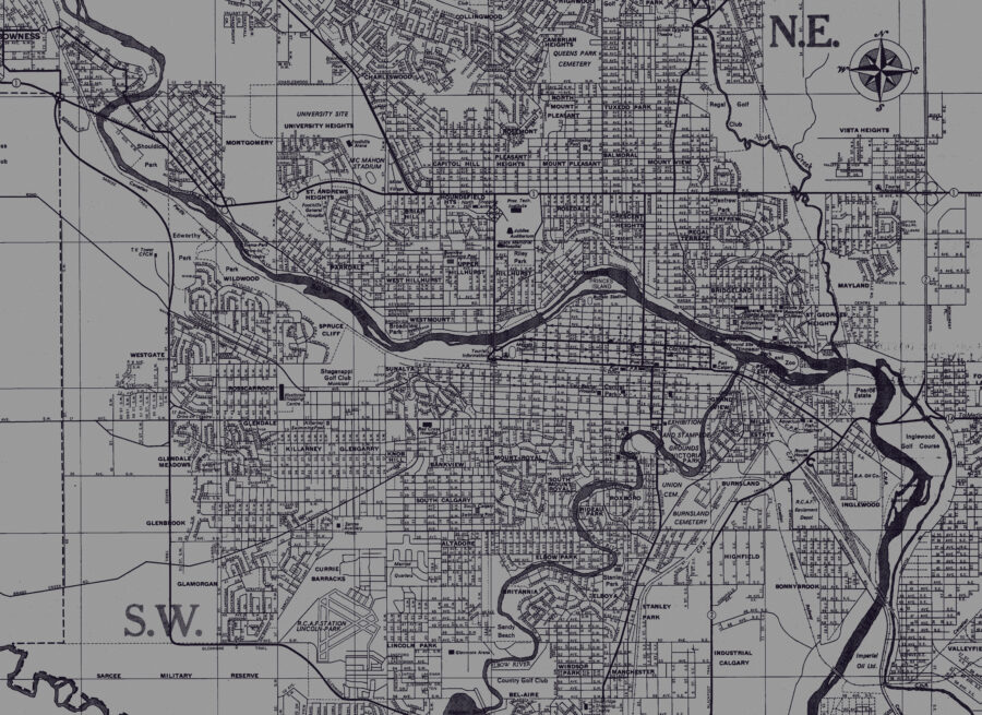 Historical map of Calgary