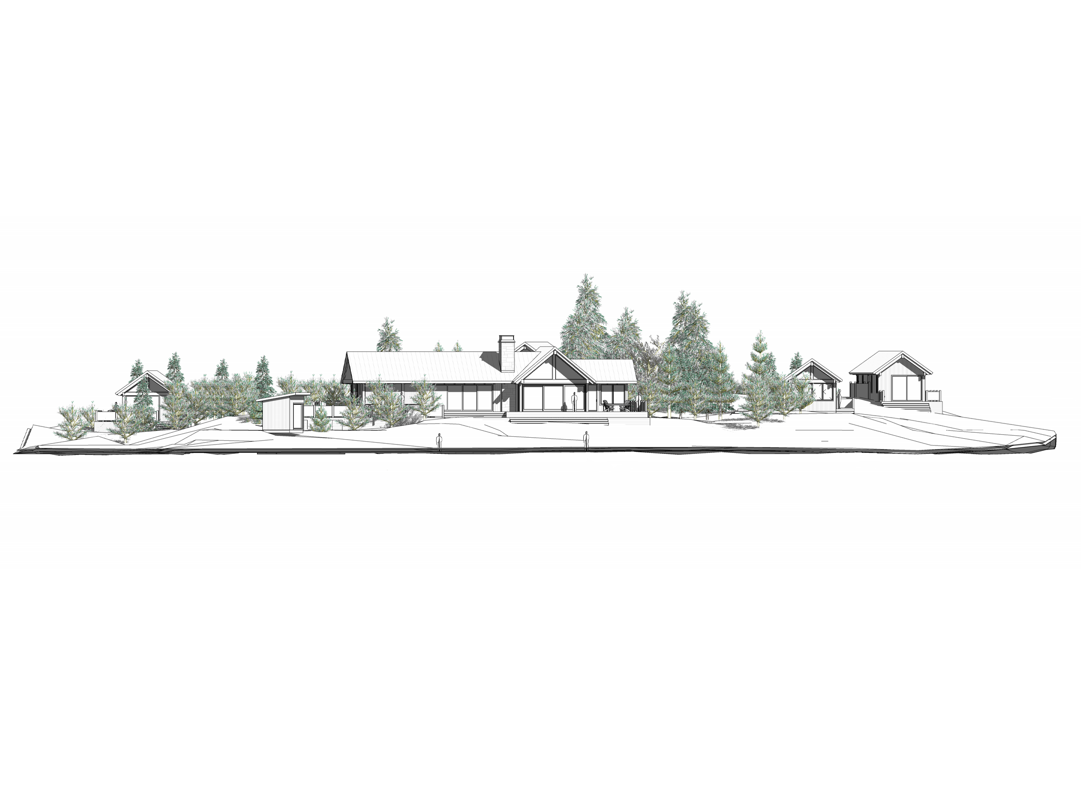 Elevation Drawing of the Craigleith Chalet property
