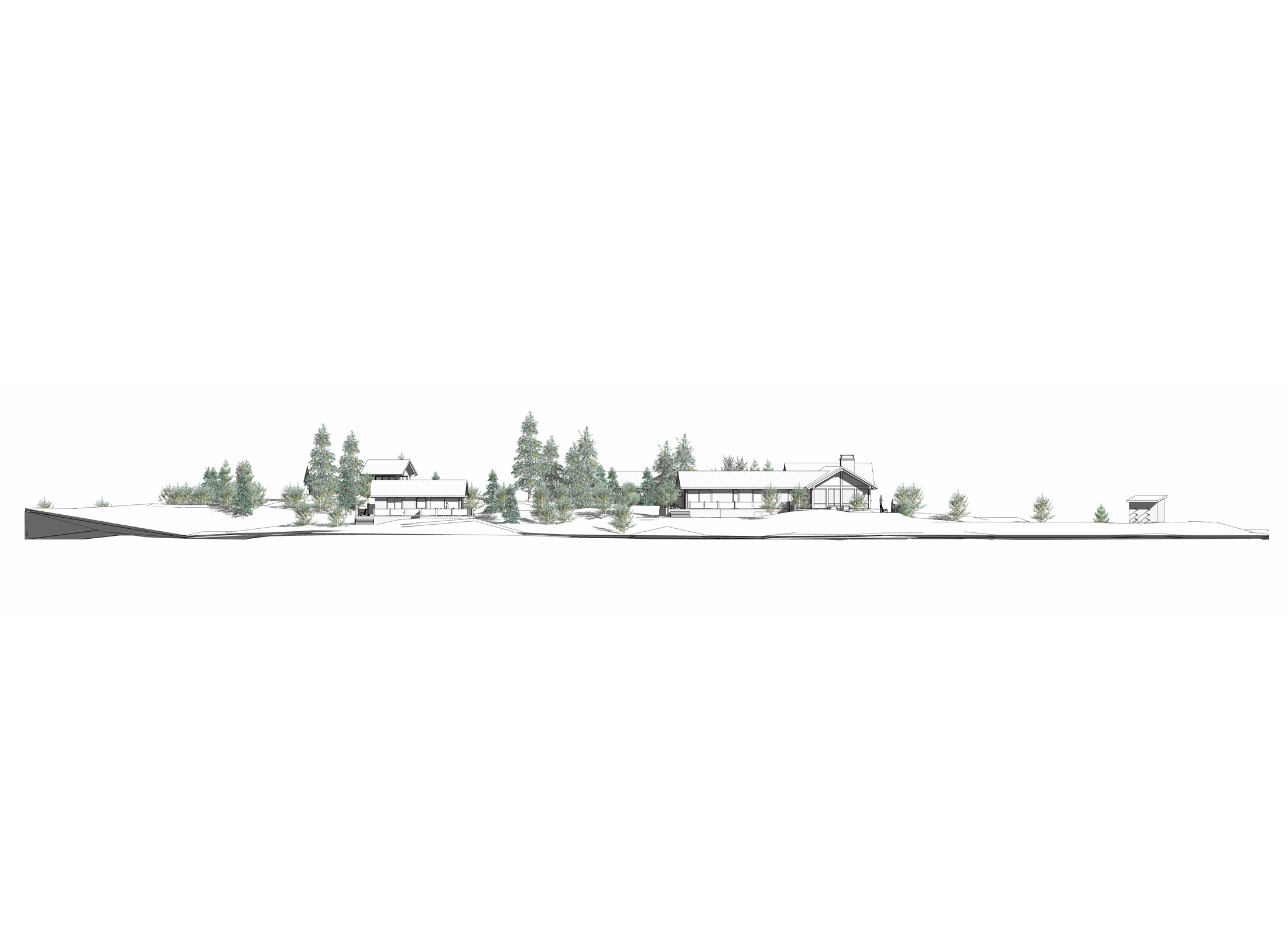 Elevation Drawing of the Craigleith Chalet property