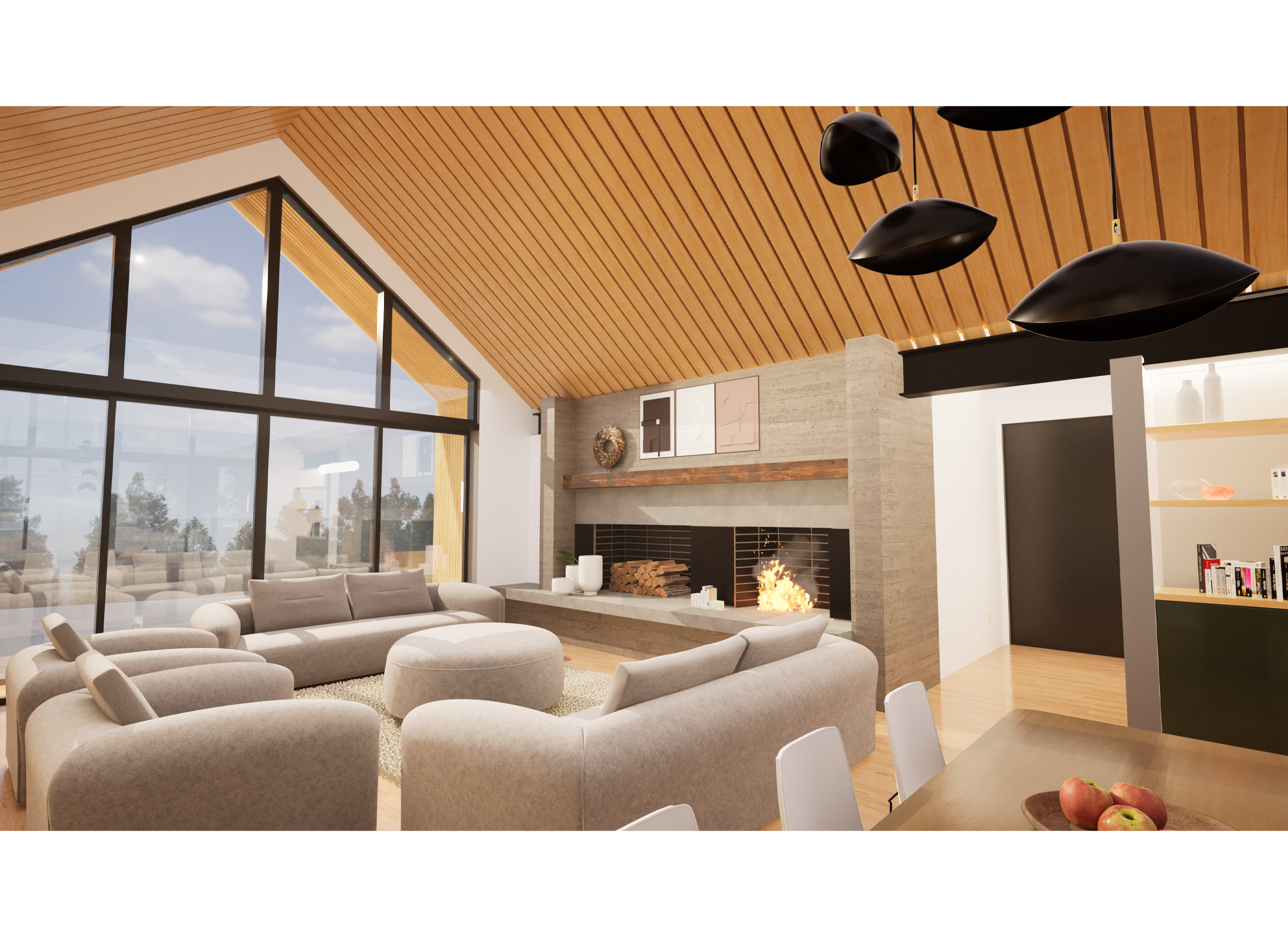 View inside the Craigleith Chalet living room