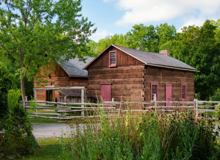 Pickering Museum village timber buildings.