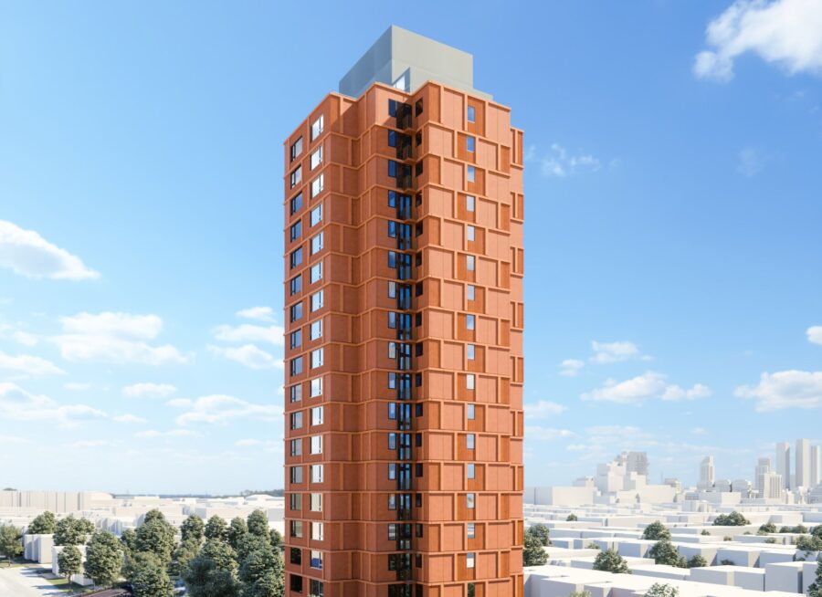 Tower rendering of 444 Logan