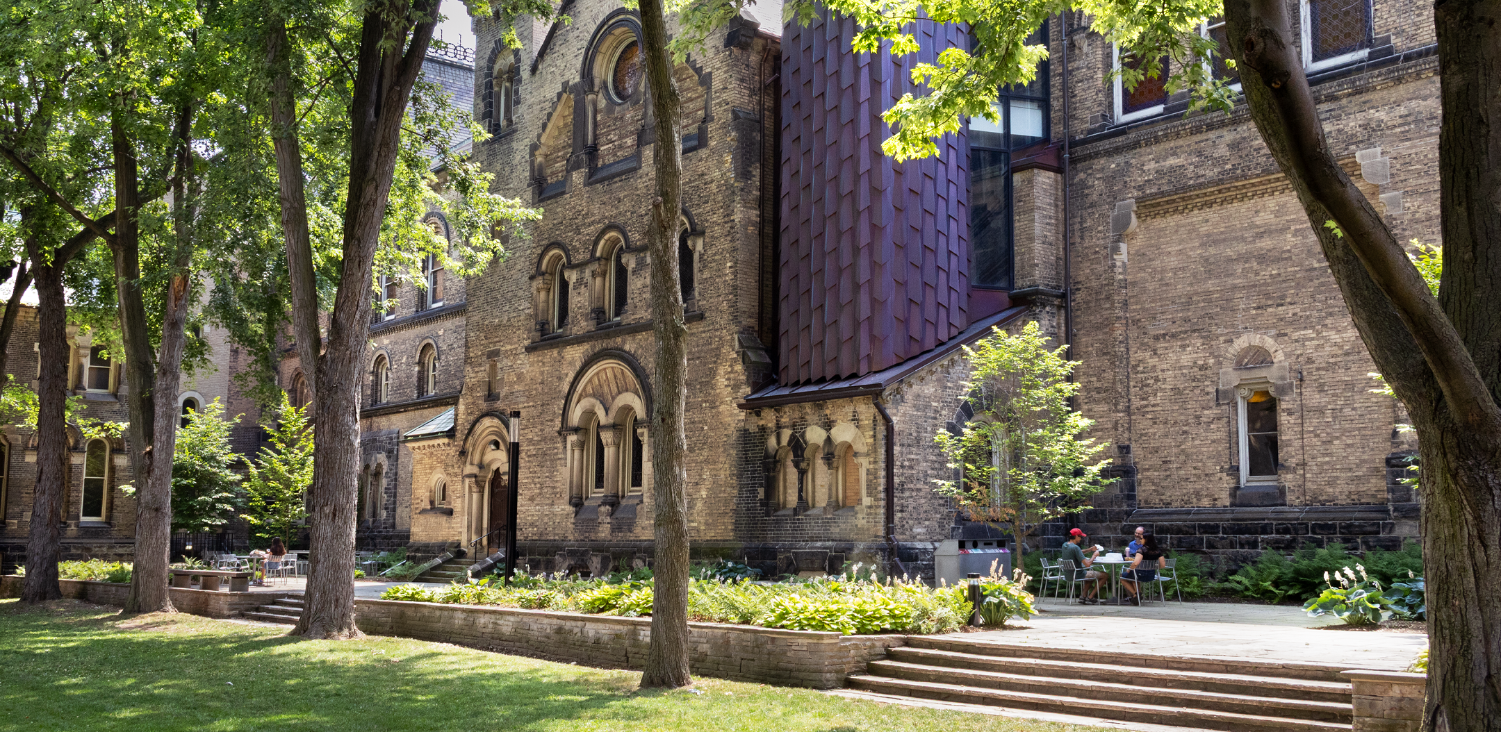 University College Quadrangle lawn and patio.