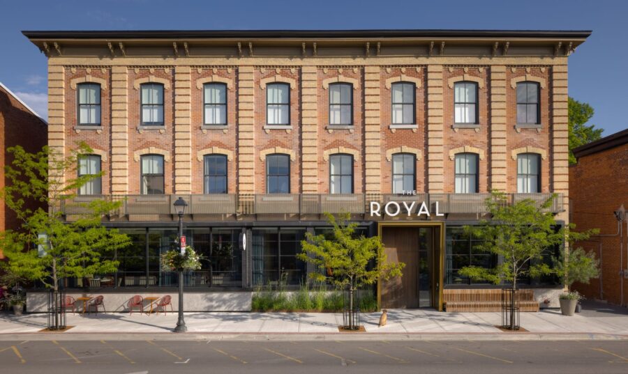 Exterior facade of the Royal Hotel.